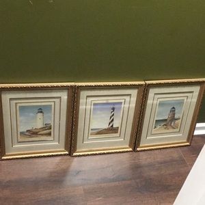Three light house pictures